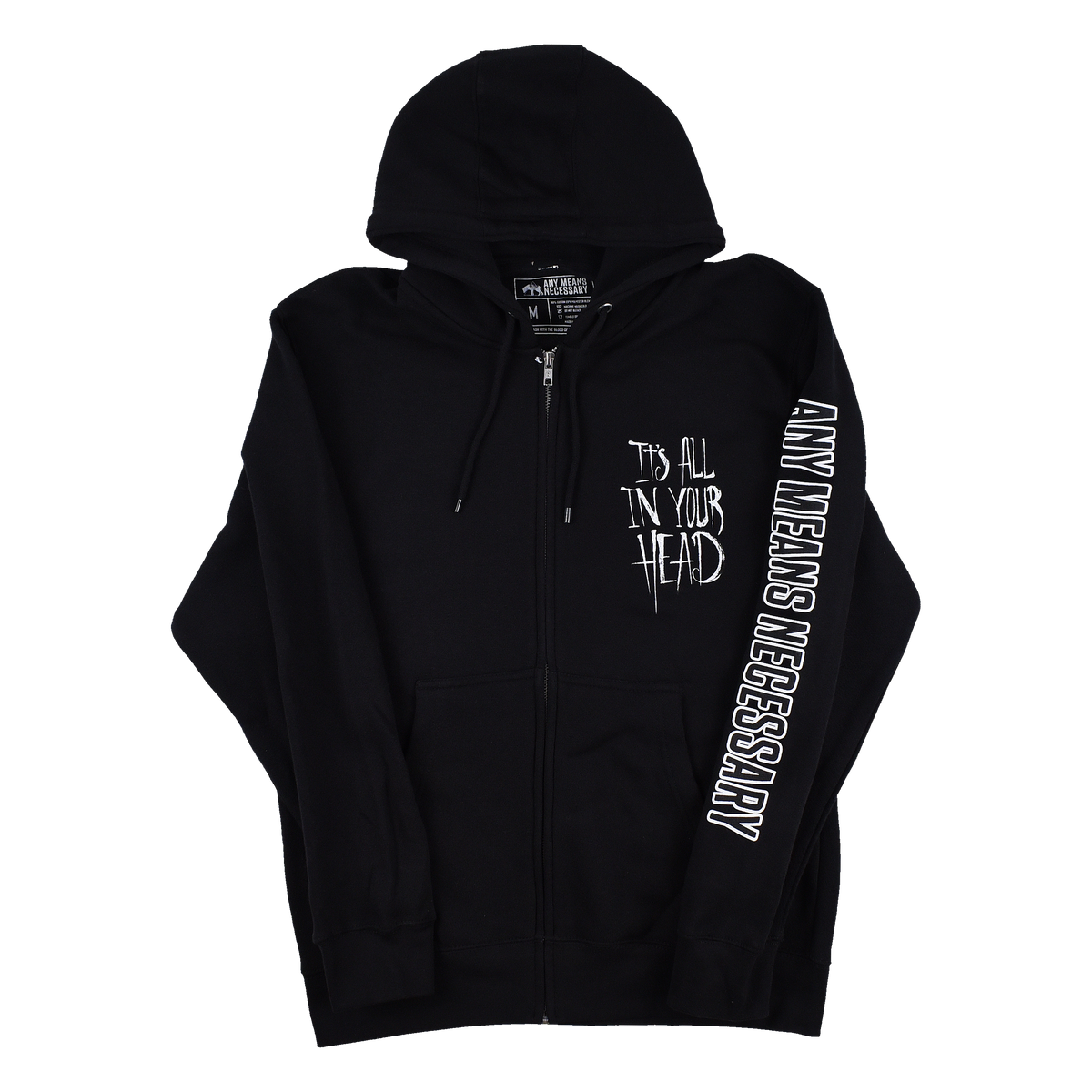 It's All In Your Head Zip Up Hoodie Black